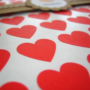 Hart Sticker - Rood Hart Sticker - Mini Hart Stickers - Set van 108, 0.75" x 0.75"
