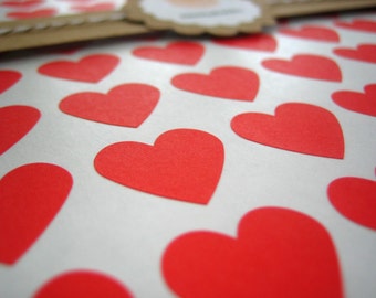 Heart Sticker - Red Heart Sticker - Mini Heart Stickers - Set of 108, 0.75" x 0.75"