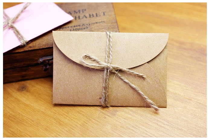 Mini Kraft Envelopes, Kraft Envelope, Business Card Holder, Gift Card…