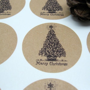 Stickers de Noël, joyeux Noël - Lot de 30 pour 1,5 po. ou 63 pour 2,5 cm (1 po.)