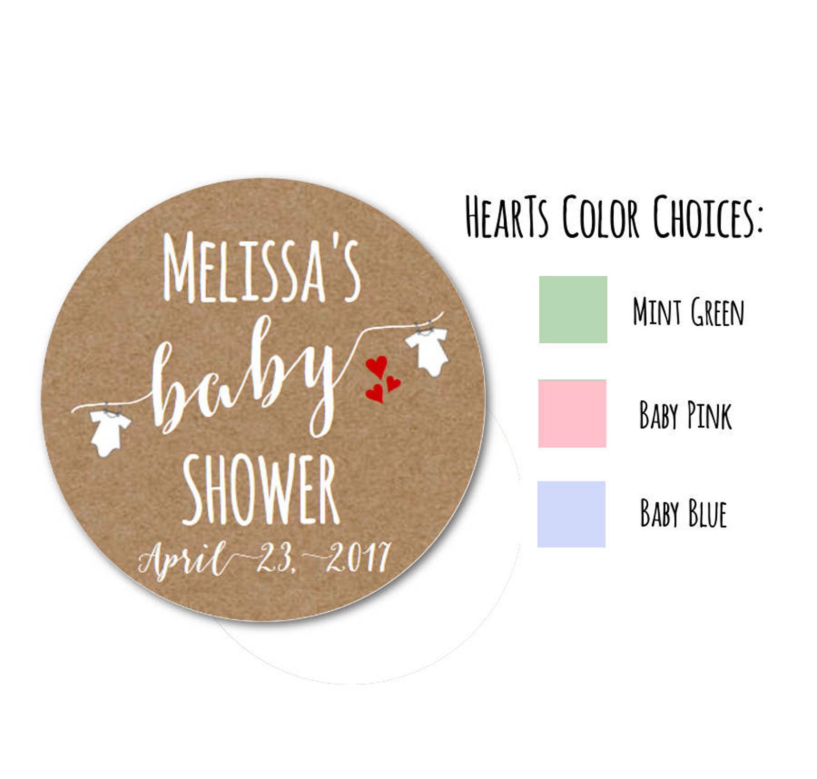 Baby Shower Stickers Baby Shower Labels Custom Stickers Set Etsy