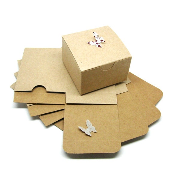 Kraft Boxes - Kraft Gift Box - Rustic Gift Box - Rustic Favor Box 3x3x2" - Set of 20