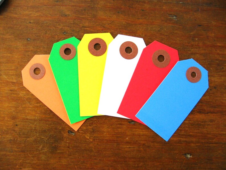 Orange Gift Tags Orange Paper Tags Product Tags Etsy