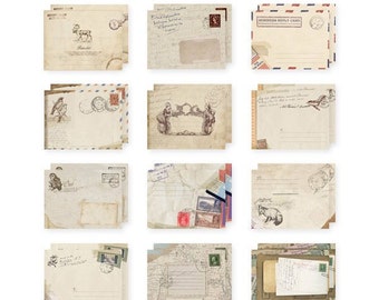 Mini enveloppes design vintage - Lot de 12
