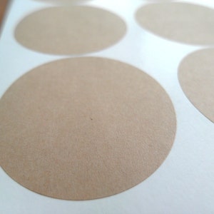 24 runde Kraft Sticker, 2.5" Set