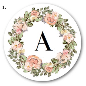 Personalized Stickers Custom Floral Stickers Custom Labels - Etsy