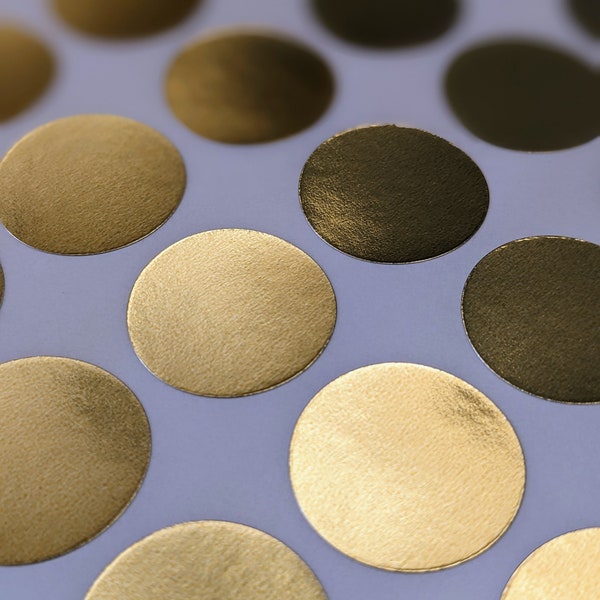 Gold Seal - Metallic Gold Round Stickers - Gold Foil Circle Stickers, 1 inch Set of 126