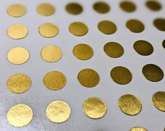 Mini Gold Dot Aufkleber - Metallic Gold Runde Aufkleber - Goldfolie Kreis Aufkleber, 0,5 Zoll Set von 154