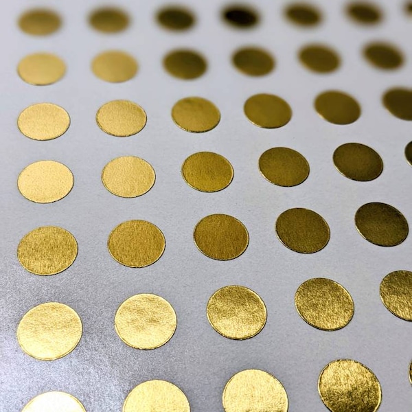 Mini Gold Dot Stickers - Metallic Gold Round Stickers - Gold Foil Circle Stickers, 0.5 inch Set of 154