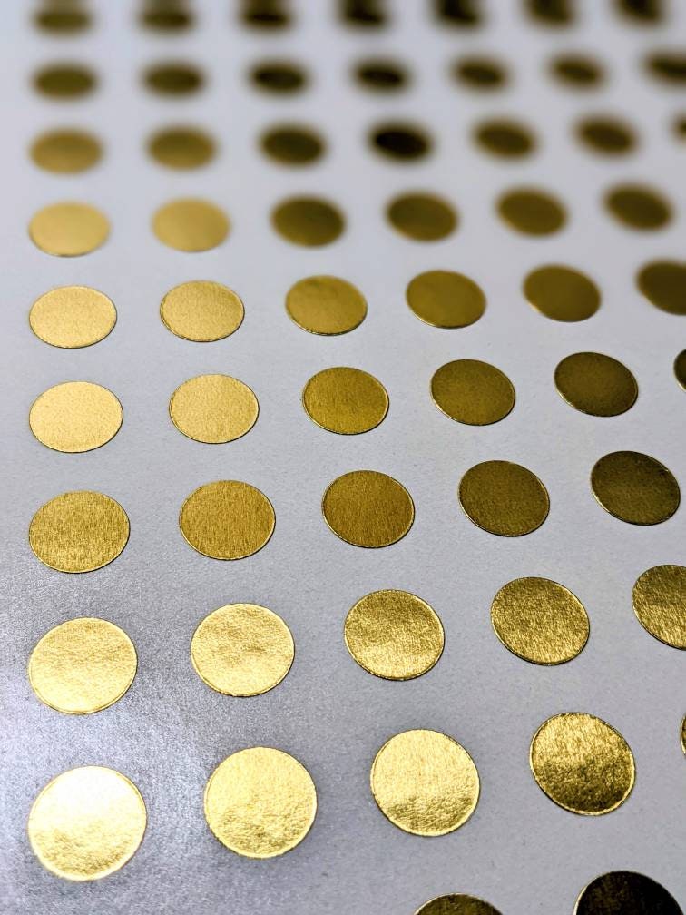 Mini Gold Dot Stickers Metallic Gold Round Stickers Gold Foil