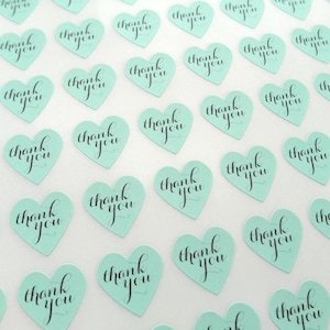 Thank You Stickers, Mini Heart Stickers, Kraft Stickers, Custom Stickers image 4