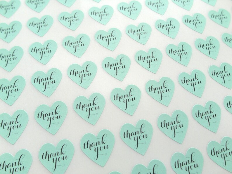 Thank You Stickers, Mini Heart Stickers, Kraft Stickers, Custom Stickers image 4