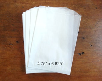 Recyclable - Biodegradable - Compostable Bags - Medium Glassine Bags - Soap Bag - Bakery Bags Set of 100 (4.75" x 6.625")