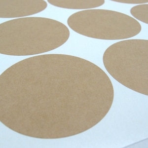 Etiquetas circulares Kraft, pegatinas circulares de 2 pulgadas, juego de 40