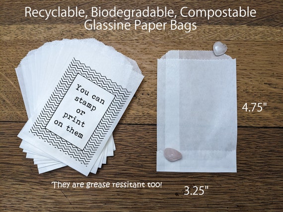 Recyclable Biodegradable Compostable Bags Glassine Paper Bags Grease Resistant Bags Soap Bags Set 0f 100 3.25 X 4.75 Etsy