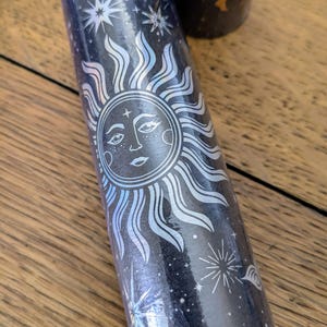 Sun and Moon-washitape van zwart en zilverfolie, 12 cm b x 5 m l