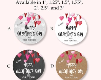 Happy Valentine's Day Stickers - Valentines Seal - Valentine Gift Packaging