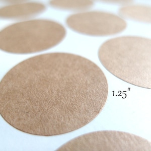 Kraft Circle Sticker - Kreis Aufkleber - Runde Aufkleber - Kraft Labels, 3,25 cm (96 Stück)
