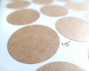 Kraft Circle Sticker - Circle Stickers - Round Stickers - Kraft Labels, 1.25" Set of 96