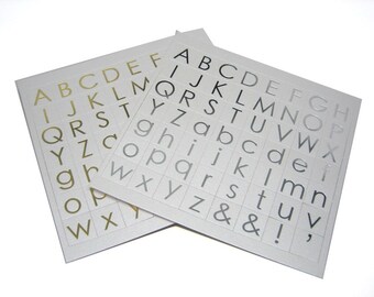Alphabet Verschönerung By Craftworkcards - Gold und Silber Buchstaben