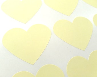 Gelbe Aufkleber - Herz-Aufkleber - Pastell-Aufkleber - 785 "x 1,8" - Set von 30"