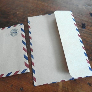 Airmail Envelopes Vintage Style Envelopes Kraft Envelopes Air Mail Envelopes Set of 20 image 4