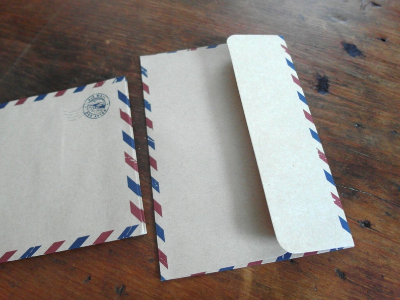 Airmail Envelopes Vintage Style Envelopes Kraft Envelopes Air Mail Envelopes Set of 20 image 4