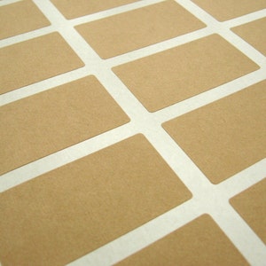 Etiqueta Kraft, Etiqueta Kraft Marrom, Etiqueta do Produto: 2,375" x 1,25" Conjunto de 36