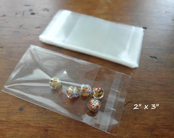 Cello Bags - Self Seal Bags - Clear Bag Set of 100 - 2" x 3"