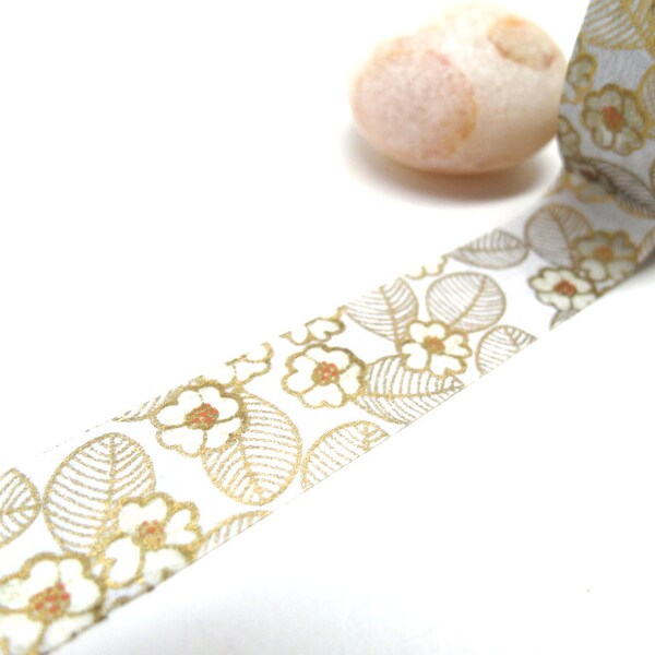 Gold Cherry Blossom Washi Tape