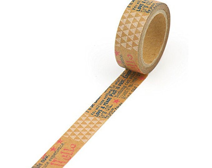 Kraft Paper Washi Tape Retro Style Washi Tape Love and Peace Etsy