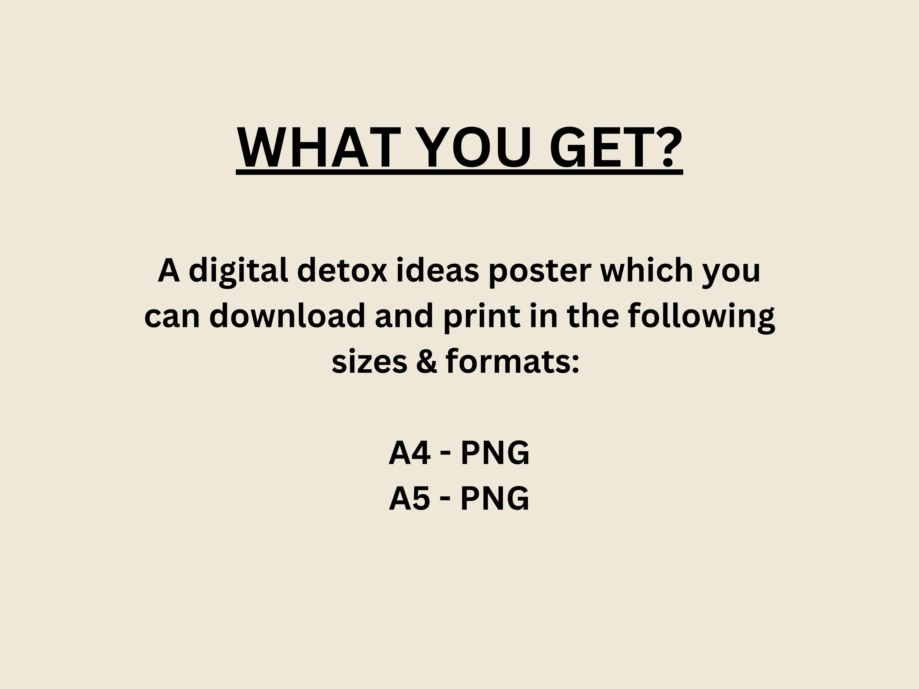 Digital Detox Ideas Poster: Mindfulness Wall Art (printable PDF) - Etsy