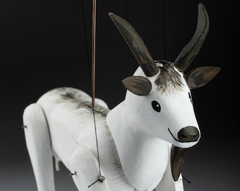 Goat - wooden handmade puppet