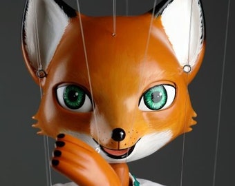 Dancing Fox - 18 inches tall professional marionette