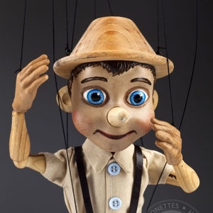 Incroyable marionnette Pinocchio dans un style rétro Marionnettes à fils de 32,5 cm de haut par Czech Marionettes image 1