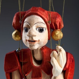 Jester Middle Wooden Marionette