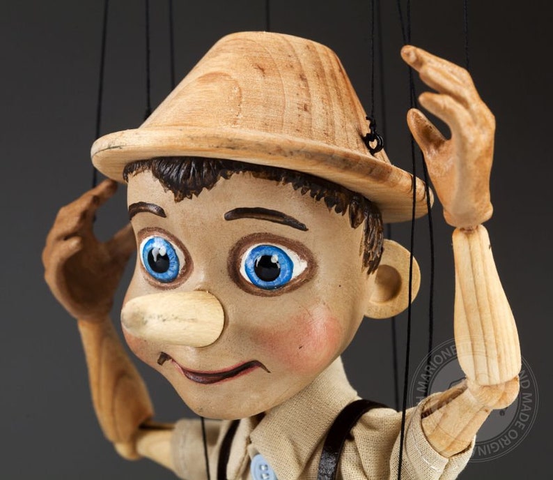 Incroyable marionnette Pinocchio dans un style rétro Marionnettes à fils de 32,5 cm de haut par Czech Marionettes image 2