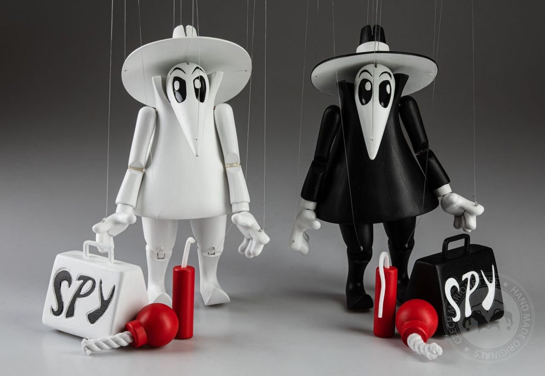 【レア】SPY VS SPY アメトイ Spy Vs Spy - Wooden Hand-carved Comics Marionettes - Etsy