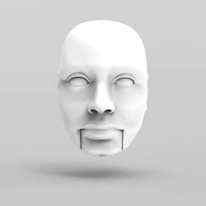 Corpulent man head (for doll, marionette, puppet)