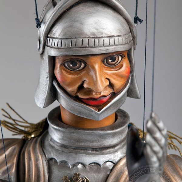 Knight Czech Wooden Marionette Puppet