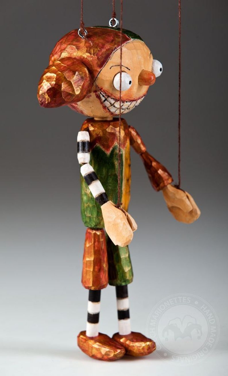 Justina Wooden String Puppet by Czech Etsy