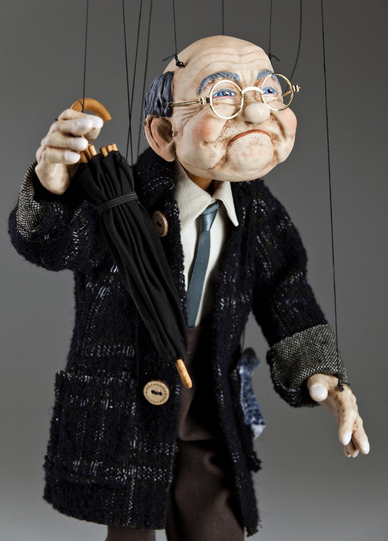 Marionnette Old man Joe de CzechMarionettes collection traditionnelle faite main fabriquée en République tchèque image 5