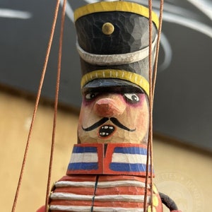 Soldier - Wooden Hand-carved Czech Marionette