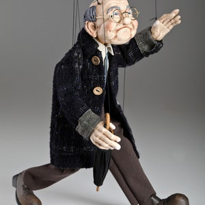 Marionnette Old man Joe de CzechMarionettes collection traditionnelle faite main fabriquée en République tchèque image 8