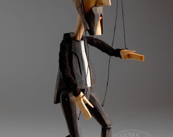 Juif - marionnette en bois sculptée à la main