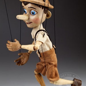 Incroyable marionnette Pinocchio dans un style rétro Marionnettes à fils de 32,5 cm de haut par Czech Marionettes image 4