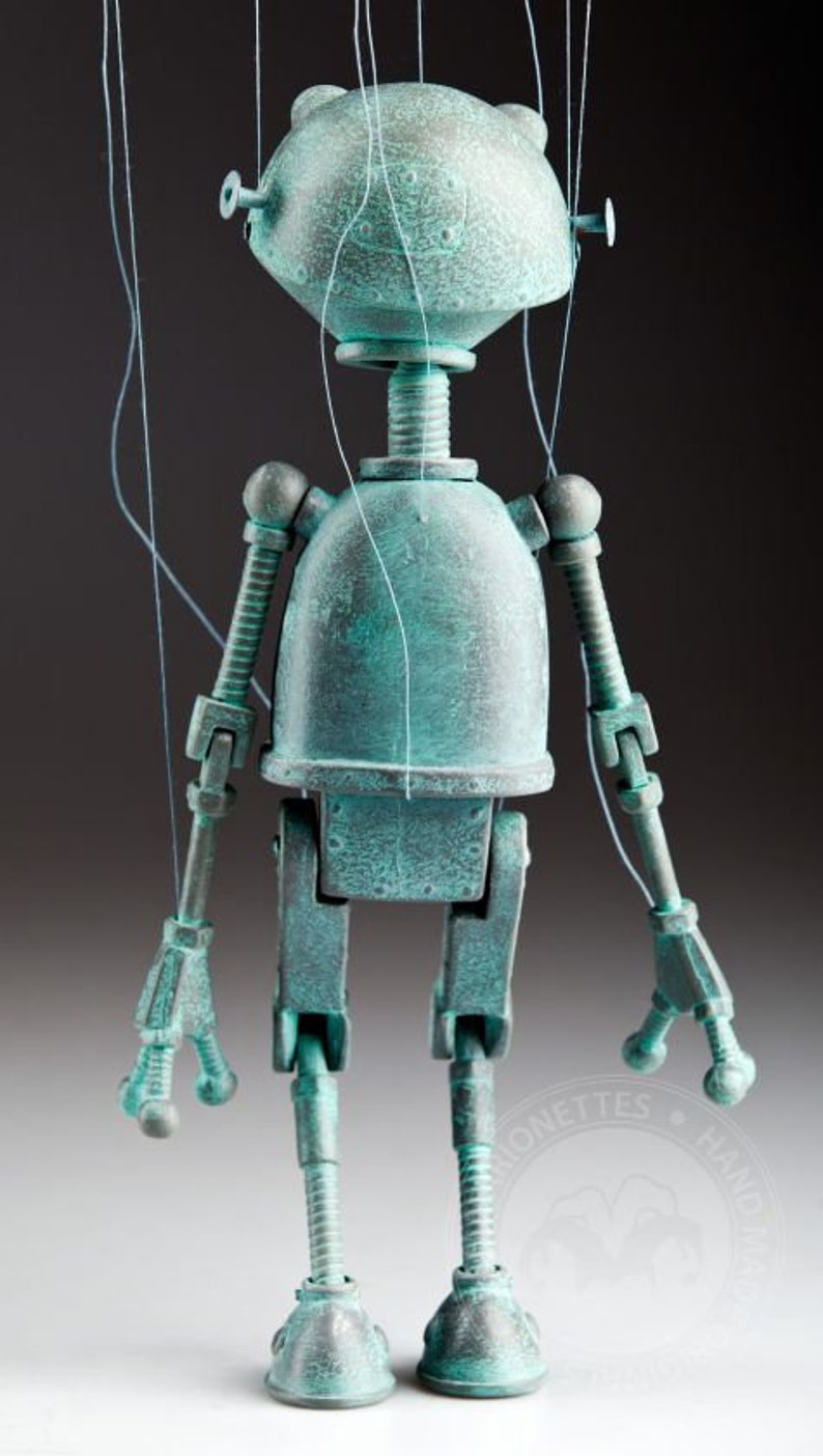 Robot femme ONA marionnette à fils professionnelle faite main par les marionnettes tchèques image 7