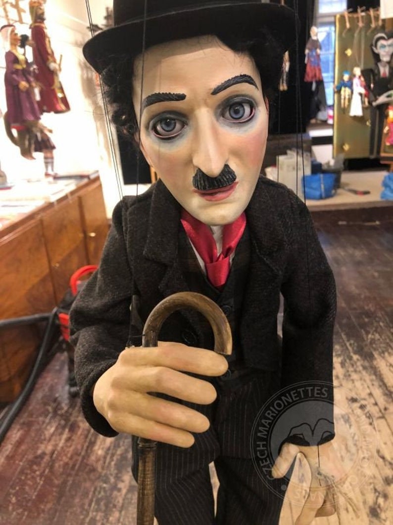 Grande burattino ceco della marionetta di Charlie Chaplin immagine 1