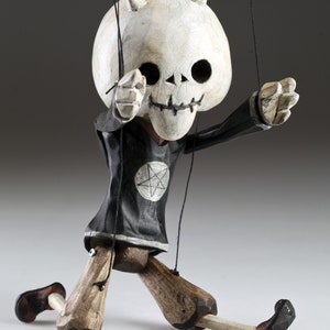 Cute Devil Skeleton – a hand carved string puppet with completely original look – Superstars Collection