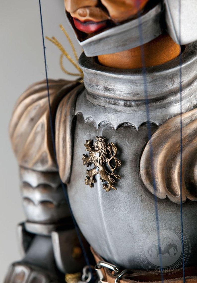 Knight Czech Wooden Puppet Etsy